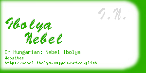 ibolya nebel business card